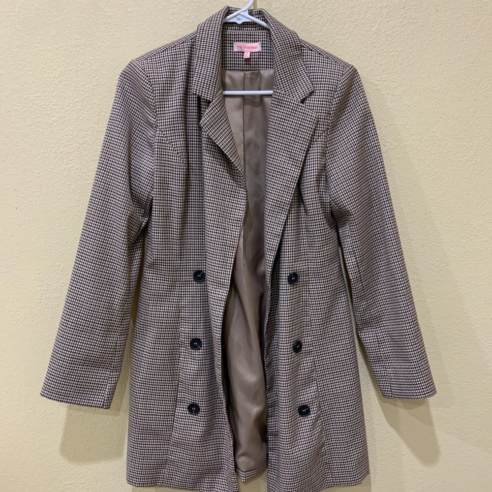 Re:Named plaid blazer dress